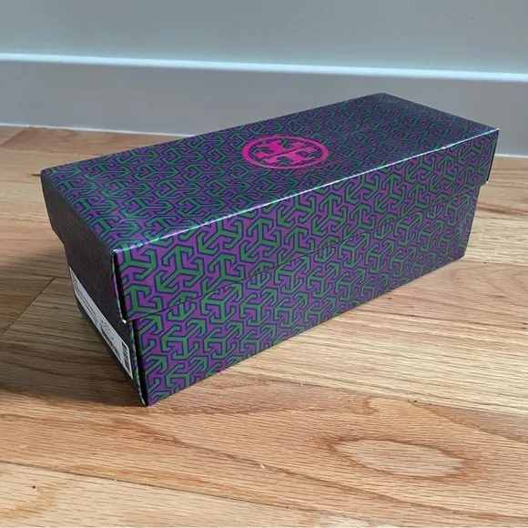 Tory Burch Frankie Navy Khaki Foam Wedge Flip Flop With Box Style 11158667 Sz 9