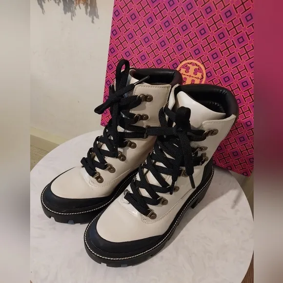 Tory Burch Lug Sole Hiker Boots