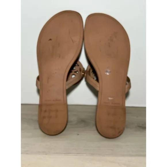 Tory Burch Miller Light Makeup Leather Sandals Size 10