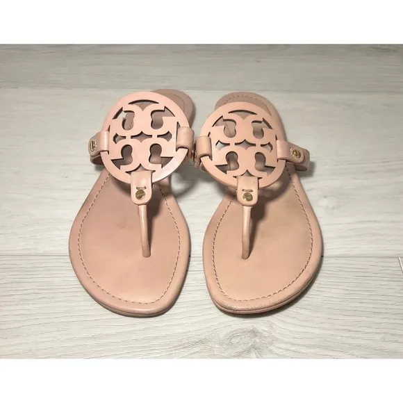 Tory Burch Miller Light Makeup Leather Sandals Size 10