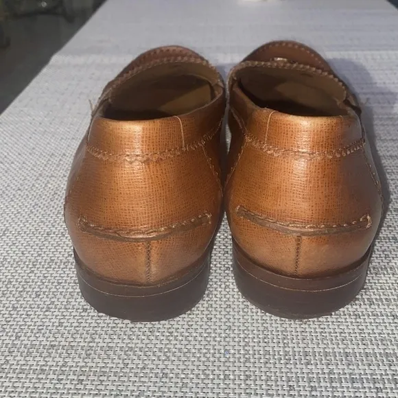 TORY BURCH penny loafers  Brown Leather Loafers Sz 10M