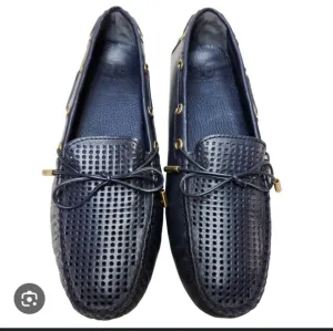 Tory Burch Real Leather Navy Blue Loafers 8