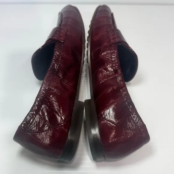 Tory Burch Wine Leather Ballet Loafers Size 7