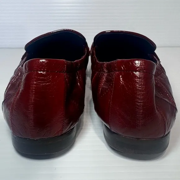 Tory Burch Wine Leather Ballet Loafers Size 7