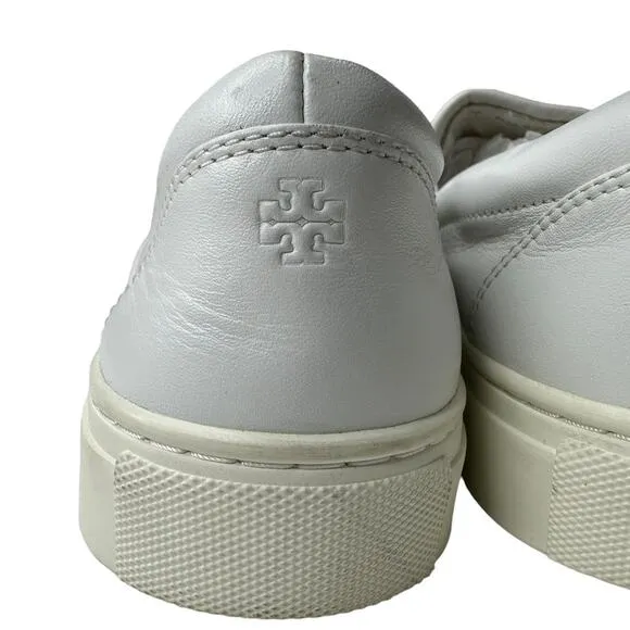 Tory Burch Women's White Carter Gold Sequin Slip-on Sneakers Loafers Size US 7
