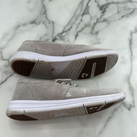 Travis Mathew Cuater Heather Gray Knit Suede Sneaker