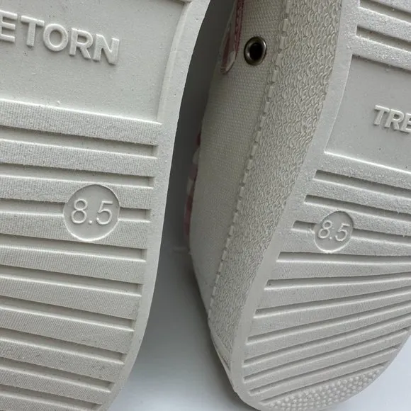 Tretorn Nylite Womens Tennis Shoes Sneakers 8.5‎ White Pink Lace Low Top Comfort