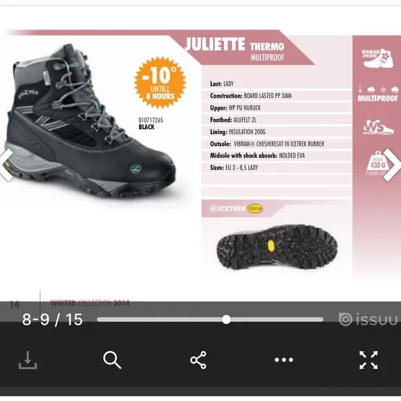 Trezeta Juliette thermo hiking and winter boots