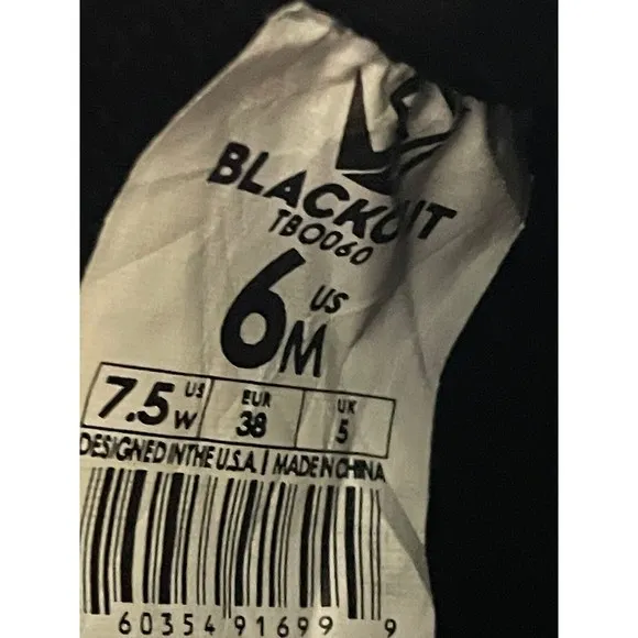 TRONUS Blackout High Top Sneakers Size M‎ 6 - W 7.5- Never Worn!