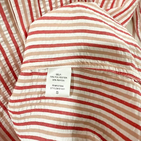 Tuckernuck Bodie Cover-Up size S Strawberry Stripe Seersucker Resort NWT $128