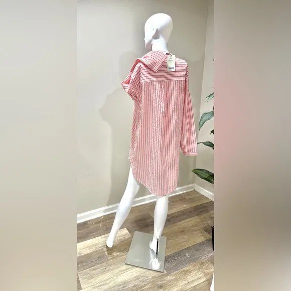 Tuckernuck Bodie Cover-Up size S Strawberry Stripe Seersucker Resort NWT $128