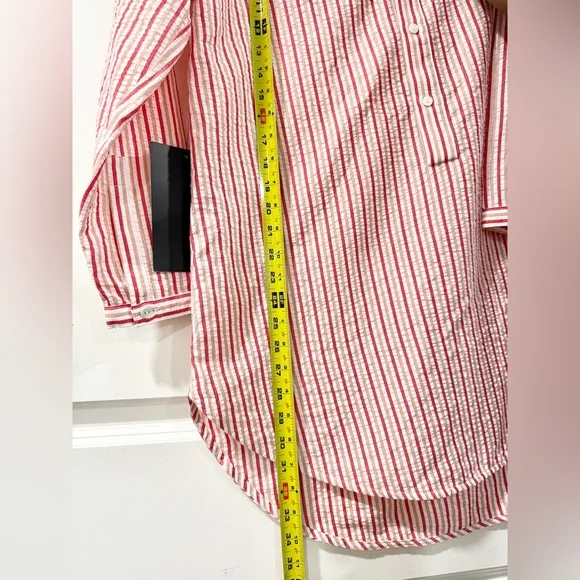 Tuckernuck Bodie Cover-Up size S Strawberry Stripe Seersucker Resort NWT $128