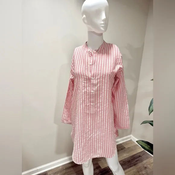 Tuckernuck Bodie Cover-Up size S Strawberry Stripe Seersucker Resort NWT $128