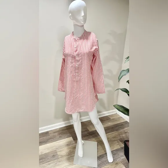 Tuckernuck Bodie Cover-Up size S Strawberry Stripe Seersucker Resort NWT $128