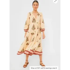 Tuckernuck Size S Blush Chandelier Long Sleeve Salty Paloma Midi Dress New NWT