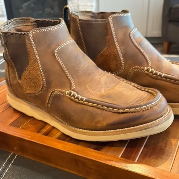 Twisted X Brown Leather Moc-Toe Boots