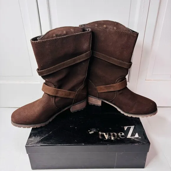 TYPE Z Yule Black Rooster Brown Boots Size 9M