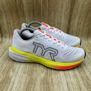 TYR RD-1 Runner Men's Size 8.5 White Yellow Athletic Running Shoes Sneakers