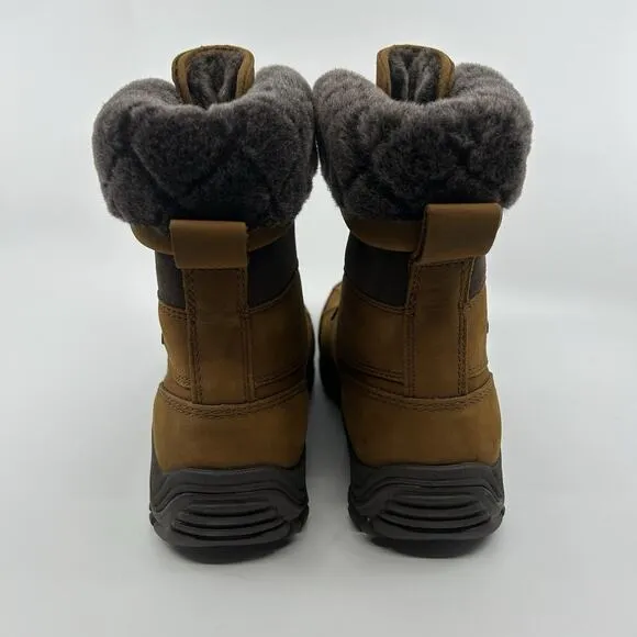 UGG Adirondack III Waterproof Boots Women’s 6 Brown Shearling Fur Vibram Sole