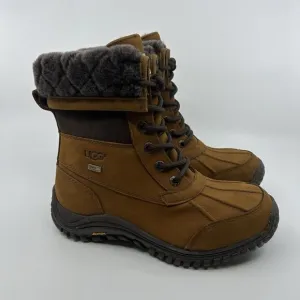 UGG Adirondack III Waterproof Boots Women’s 6 Brown Shearling Fur Vibram Sole
