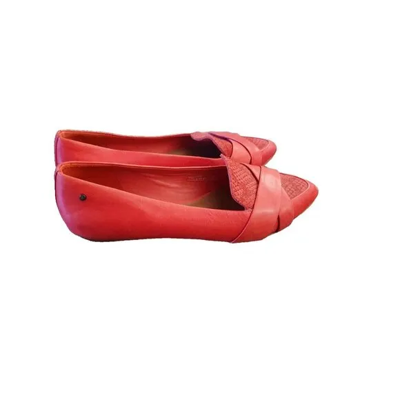 UGG ALEXA LEATHER EXOTIC CIGARETTE FLATS LOAFERS WOMENS SIZE 8