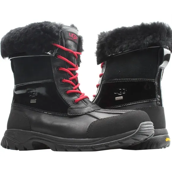 UGG AUSTRALIA BUTTE MEN'S BLACK BOOTS SIZE 12