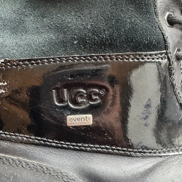 UGG AUSTRALIA BUTTE MEN'S BLACK BOOTS SIZE 12