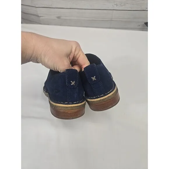 UGG Australia Camellia Blue Slip‎ On Loafers Women's Size 5 Leather Fur Lined