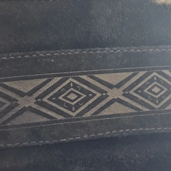 UGG Australia Tularosa Black Moccasin Lace-Up Boots w/Fur Lining Womens Size 8