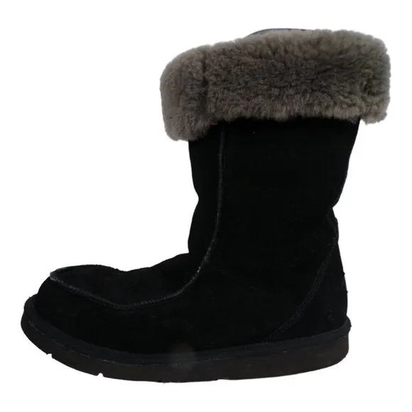 UGG® Australia Women’s Downtown Sheepskin Boots Classic 5210 Black Size 10 #1049