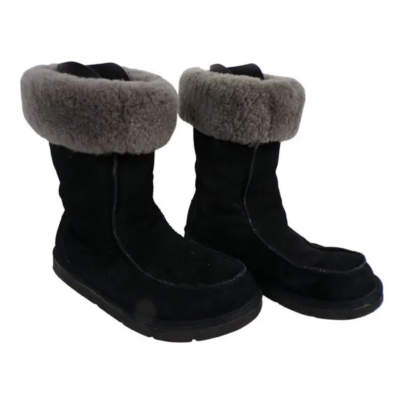 UGG® Australia Women’s Downtown Sheepskin Boots Classic 5210 Black Size 10 #1049