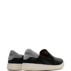 UGG Black and Gray Leather Slip on Sneakers size 9.5