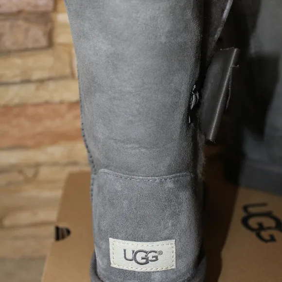 UGG DAELYN SUEDE LEATHER BOW BOOTS NEW! GRAY‎