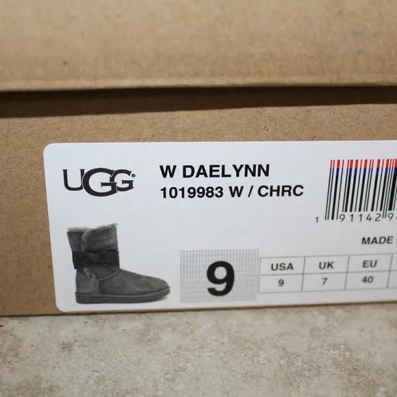 UGG DAELYN SUEDE LEATHER BOW BOOTS NEW! GRAY‎