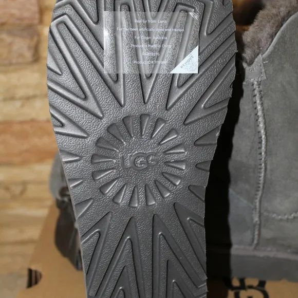 UGG DAELYN SUEDE LEATHER BOW BOOTS NEW! GRAY‎