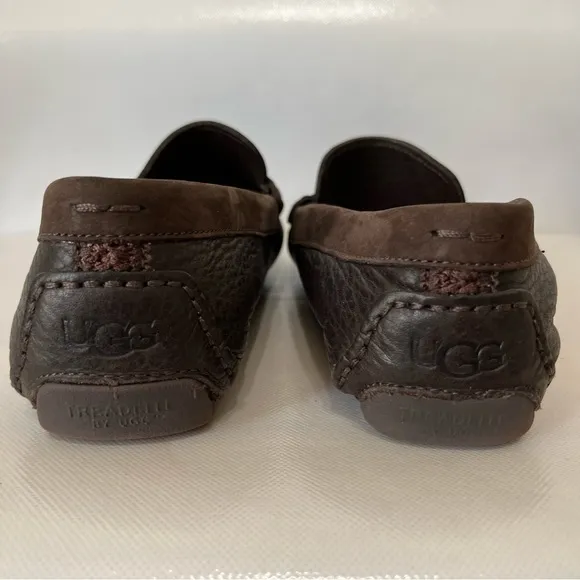 Ugg Henrick Brown Leather Slip On Loafers 110680