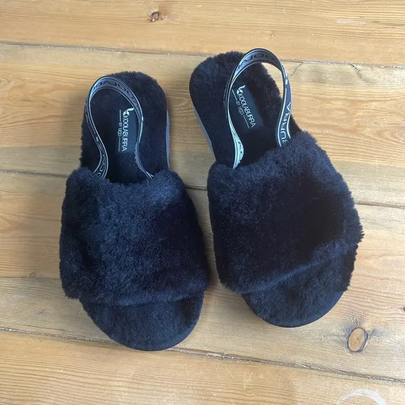 UGG Koolaburra Fuzz’n II Slip-On Slippers Faux Fur in Black Size 5