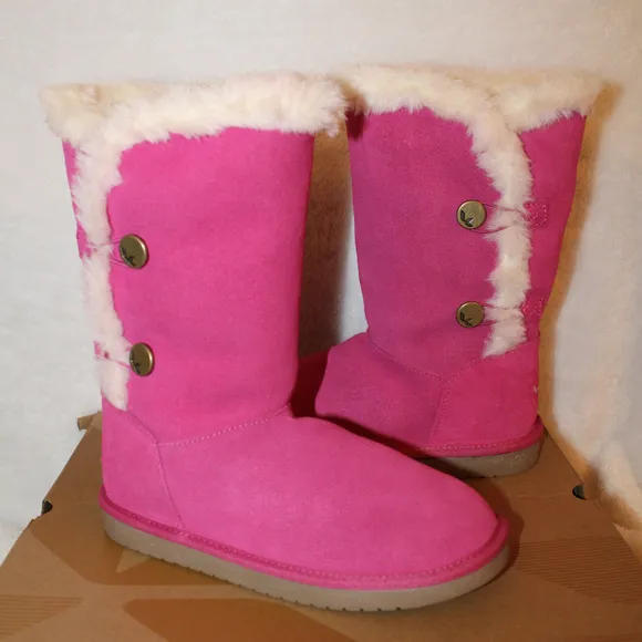 UGG KOOLABURRA KENSLEI SUEDE‎ FUR BOOTS NEW! PINK