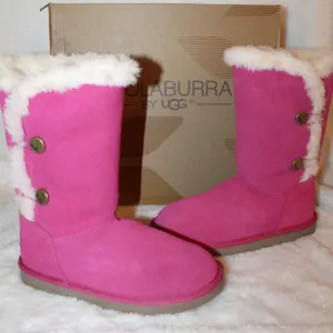 UGG KOOLABURRA KENSLEI SUEDE‎ FUR BOOTS NEW! PINK