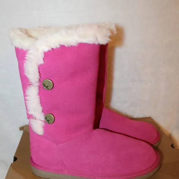 UGG KOOLABURRA KENSLEI SUEDE‎ FUR BOOTS NEW! PINK