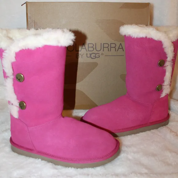 UGG KOOLABURRA KENSLEI SUEDE‎ FUR BOOTS NEW! PINK