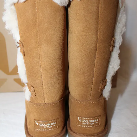 UGG‎ KOOLABURRA SUEDE FUR TALL BOOTS CHESTNUT