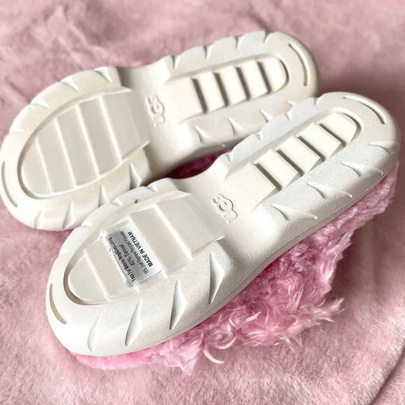 UGG Light Baby Pink Furry Women's Fluff Sugar Platform KAwaii Sandals US6