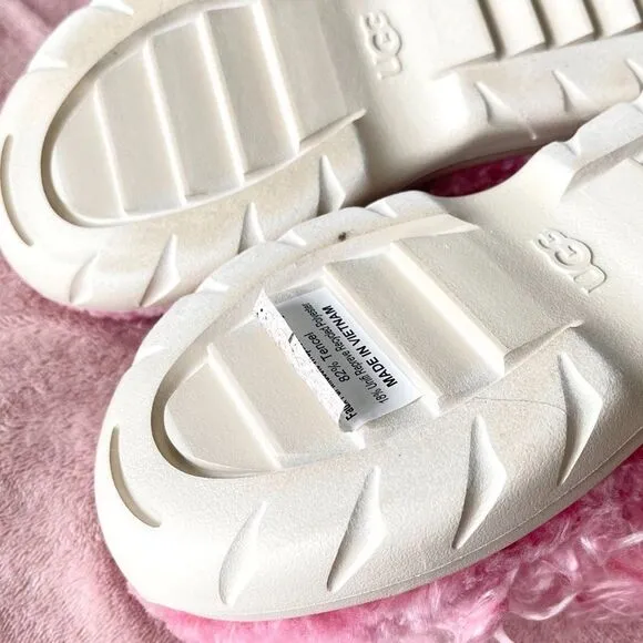 UGG Light Baby Pink Furry Women's Fluff Sugar Platform KAwaii Sandals US6