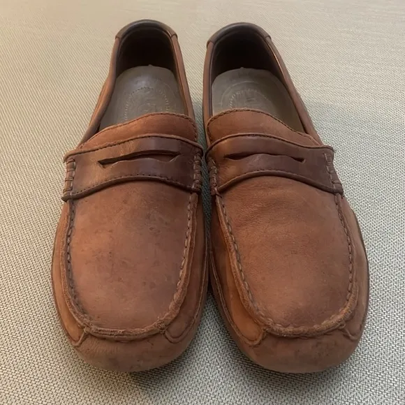UGG Mens Brown Tan Suede Leather Loafers Size 8
