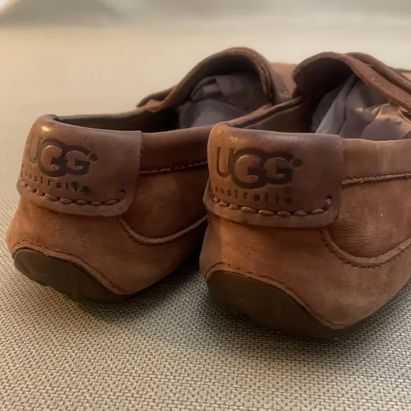 UGG Mens Brown Tan Suede Leather Loafers Size 8