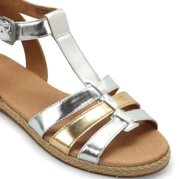 UGG Metallic Leather Gladiator Sandals Sz 9.5 NWOT