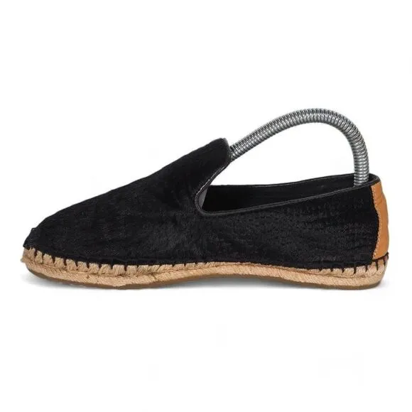 UGG Sandrinne Calf Hair Slip-on Scales Espadrille Black 1007150 Women's 7