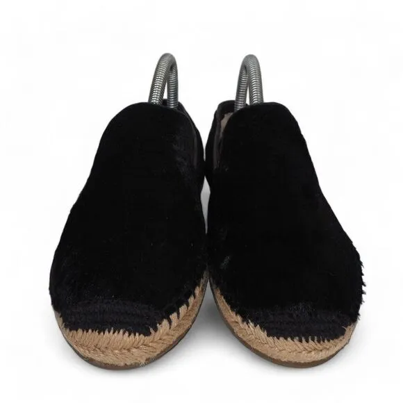 UGG Sandrinne Calf Hair Slip-on Scales Espadrille Black 1007150 Women's 7