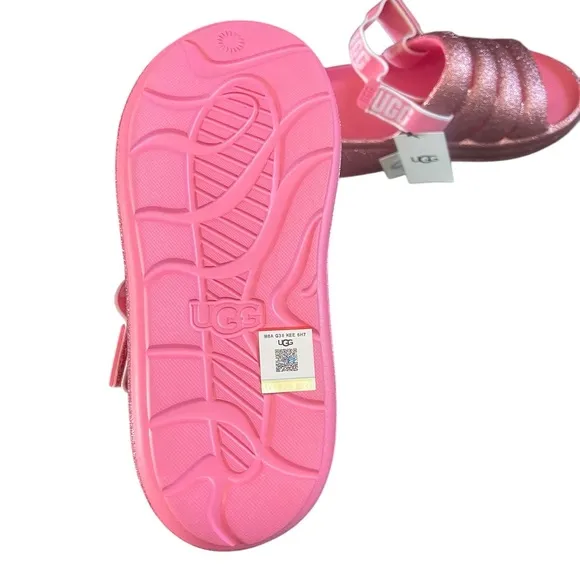 UGG Sport Yeah Pink Glitter Sandals